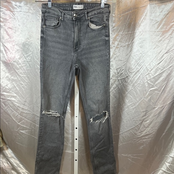 Zara Denim - Zara Charcoal Ripped Denim